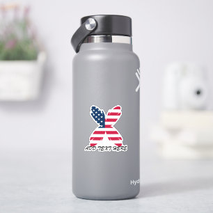 Cute 4th of July patriotic USA flag butterfly Part Sticker