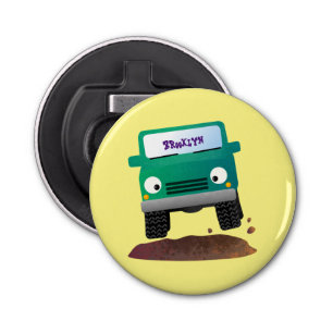 Cute 4X4 offroad vehicle cartoon car Bottle Opener