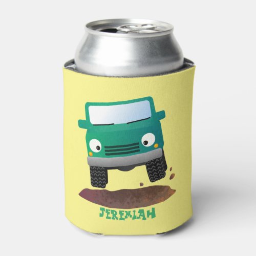 Cute 4X4 offroad vehicle cartoon car Can Cooler