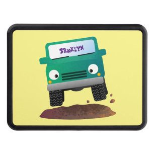 Cute 4X4 offroad vehicle cartoon car Hitch Cover