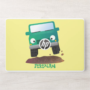 Cute 4X4 offroad vehicle cartoon car HP Laptop Skin