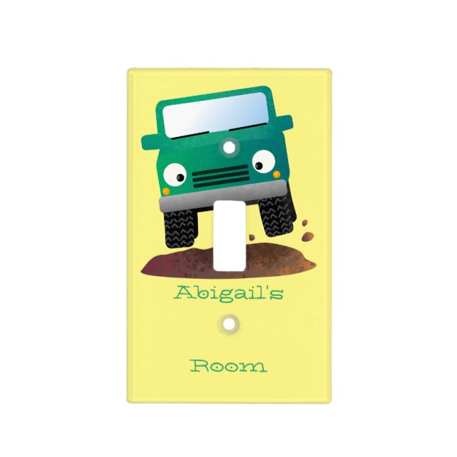 Cute 4X4 offroad vehicle cartoon car Light Switch Cover (Front)