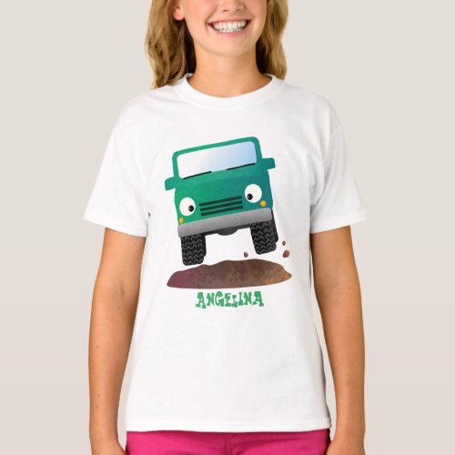Cute 4X4 offroad vehicle cartoon car T_Shirt