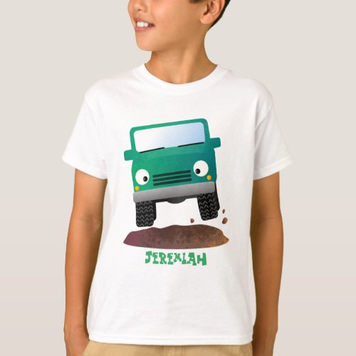 Cute 4X4 offroad vehicle cartoon car T_Shirt