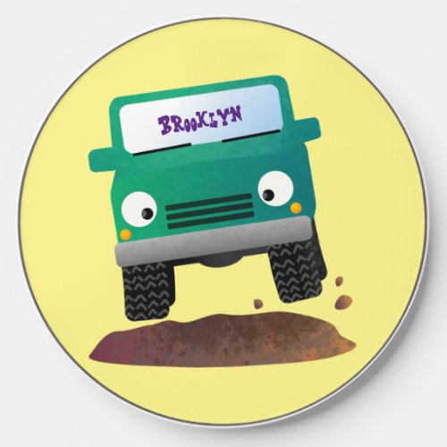 Cute 4X4 offroad vehicle cartoon car  Wireless Charger