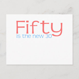 Cute, "50 is the new 30" postcard