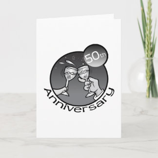 Cute, "50th Anniversary" design Card