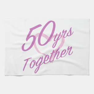 Cute 50th Anniversary Towel