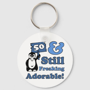 Cute 50th Birthday For Women Keychain