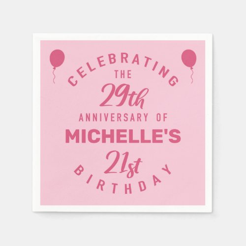 Cute 50th Birthday Personalized Napkins