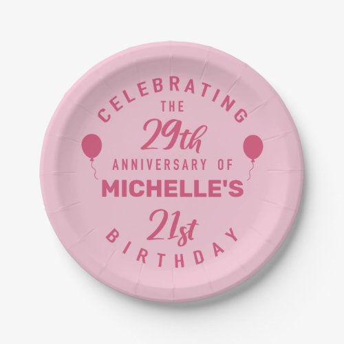 Cute 50th Birthday Personalized Paper Plates