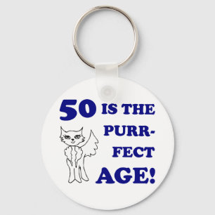 Cute 50th Birthday Present Keychain