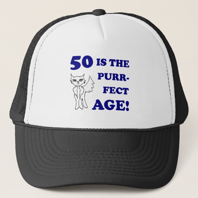 Cute 50th Birthday Present Trucker Hat (Front)