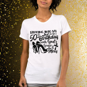 cute 50th Birthday word art  T-Shirt