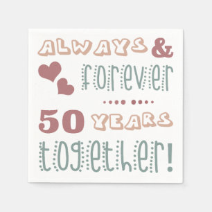 Cute 50th Wedding Anniversary Napkins