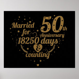 cute 50th year Anniversary Poster