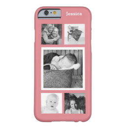 Cute 5 Instagram Photo Personalized Collage Barely There iPhone 6 Case