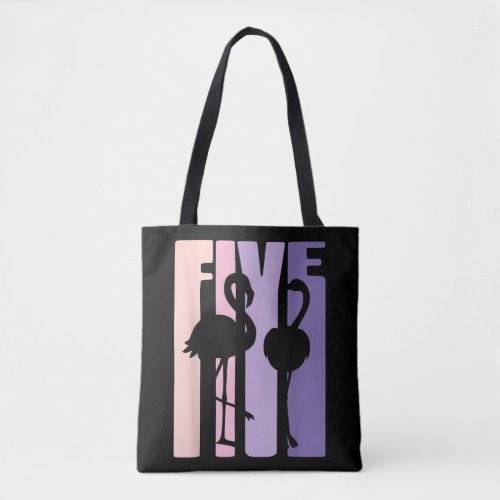 Cute 5th Birthday Gift I Flamingo I 5 Years Old Tote Bag