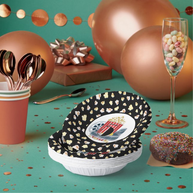 cute 5th Birthday movie theater party  Paper Bowls (Multi)