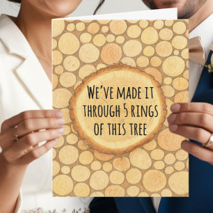 Cute 5th wedding anniversary card