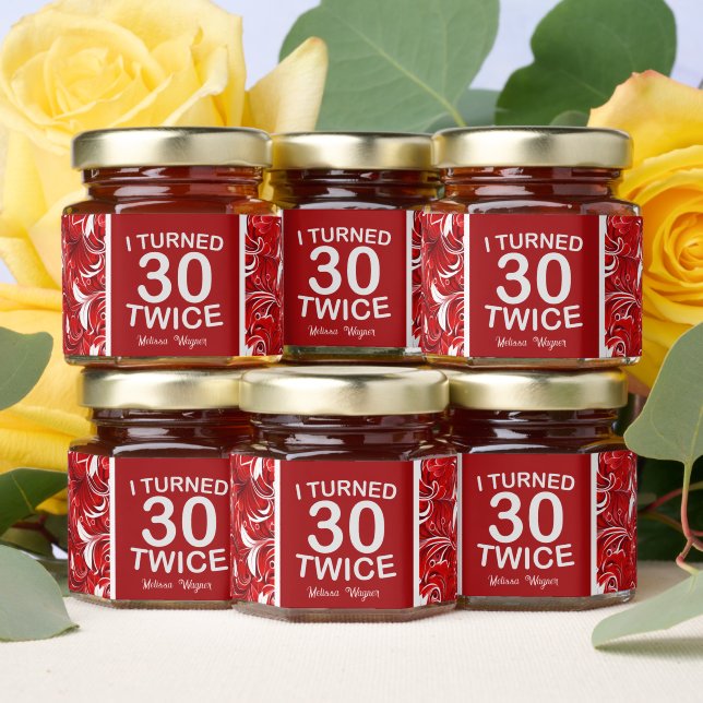 Cute 60th Birthday party for women add name Honey Jar Favors (Insitu)
