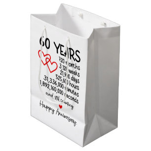 Cute 60th Year anniversary party  Medium Gift Bag