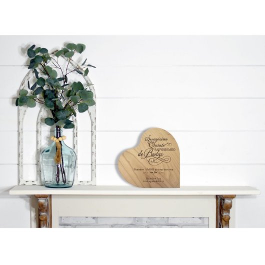 Cute 65th Anniversary Spanish Verse Heart Block (Lifestyle)