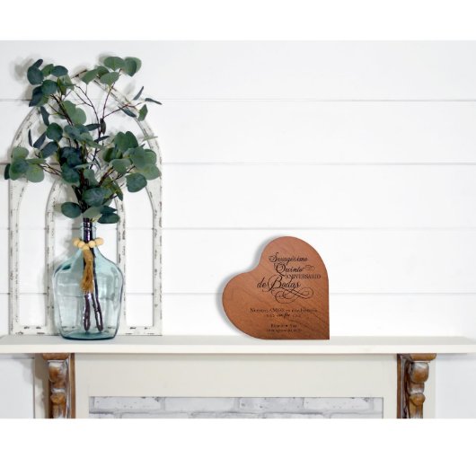Cute 65th Anniversary Spanish Verse Heart Block (Lifestyle)