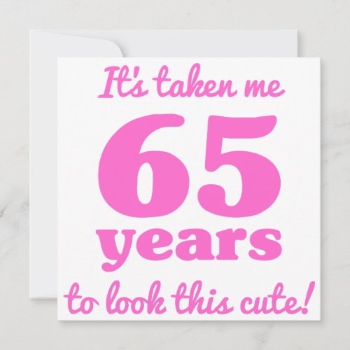 Cute 65th Birthday For Women Card