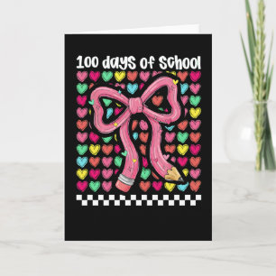 Cute 67 Days Of School Pencil Bow Classroom Theme Card