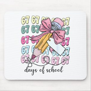 Cute 67 Days Smarter 67 Days Of School Coquette Bo Mouse Pad