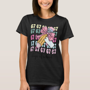 Cute 67 Days Smarter 67 Days Of School Coquette Bo T-Shirt