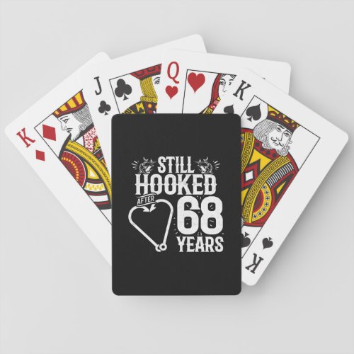 Cute 68th Anniversary Couples Married 68 Years Playing Cards
