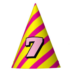 Cute 7th surprise Birthday celebration paper Party Hat