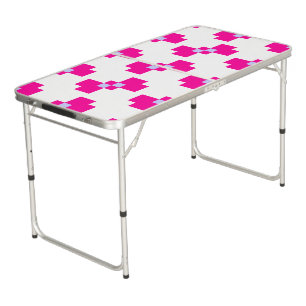 Cute 8 Bit Pixel Bow Beer Pong Table