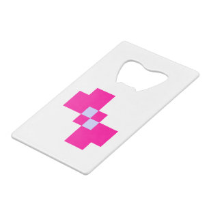 Cute 8 Bit Pixel Bow Credit Card Bottle Opener