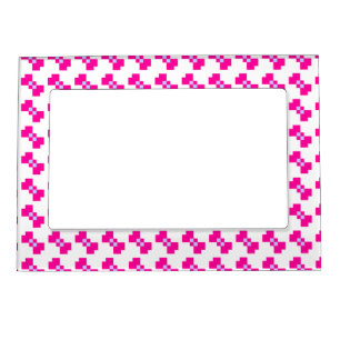 Cute 8 Bit Pixel Bow Magnetic Picture Frame