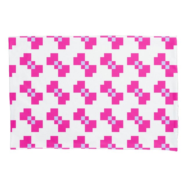 Cute 8 Bit Pixel Bow Pillow Case (Front)
