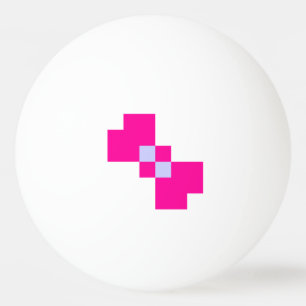 Cute 8 Bit Pixel Bow Ping-Pong Ball