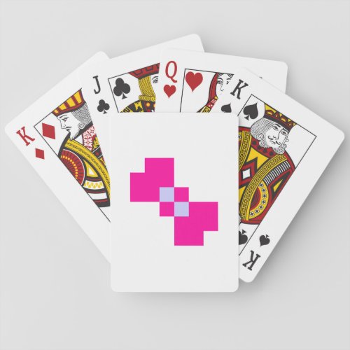 Cute 8 Bit Pixel Bow Poker Cards