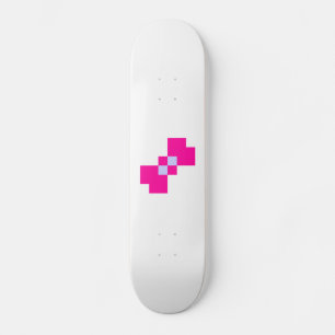 Cute 8 Bit Pixel Bow Skateboard Deck