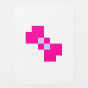 Cute 8 Bit Pixel Bow Stroller Blanket
