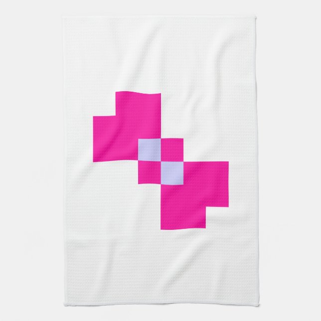 Cute 8 Bit Pixel Bow Towel (Vertical)