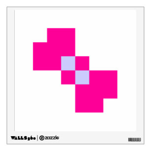 Cute 8 Bit Pixel Bow Wall Decal