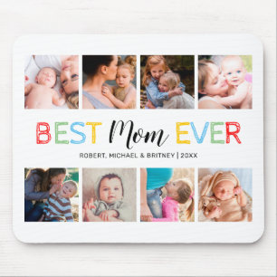 Cute 8 Photo Collage Mom Mouse Pad