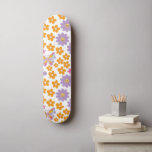 Cute 90s Flowers Butterflies Orange Purple Groovy  Skateboard<br><div class="desc">This cool skateboard featuring cool 90s style pop art pattern would make a wonderful gift for someone,  who loves groovy style!</div>