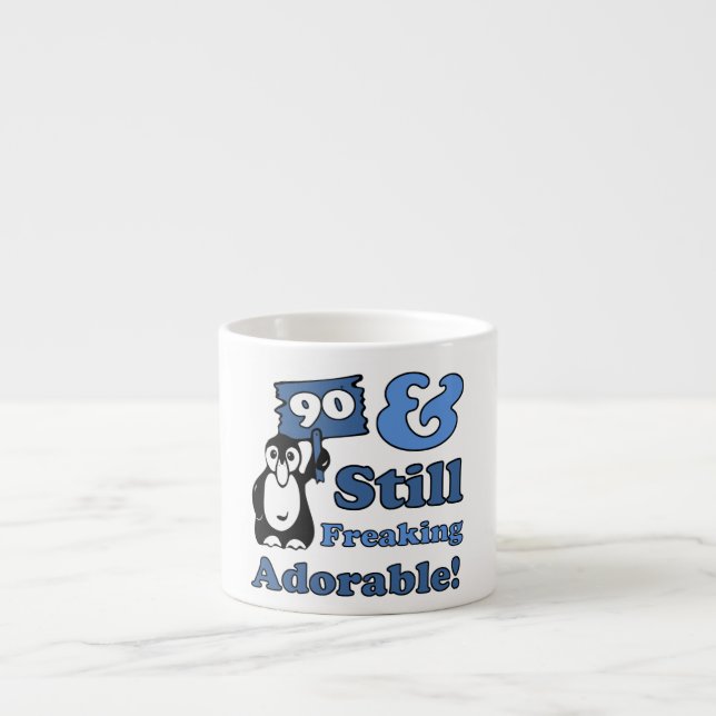 Cute 90th Birthday For Women Espresso Cup (Front)