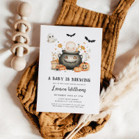 Cute A Baby Is Brewing Halloween Baby Shower