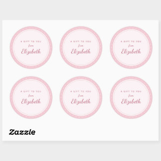 Cute "A Gift to You From" Name Sticker