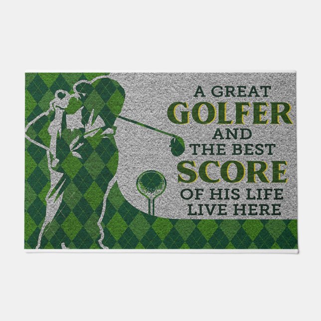 Cute A Great Golfer And His Best Score Rug (Front)